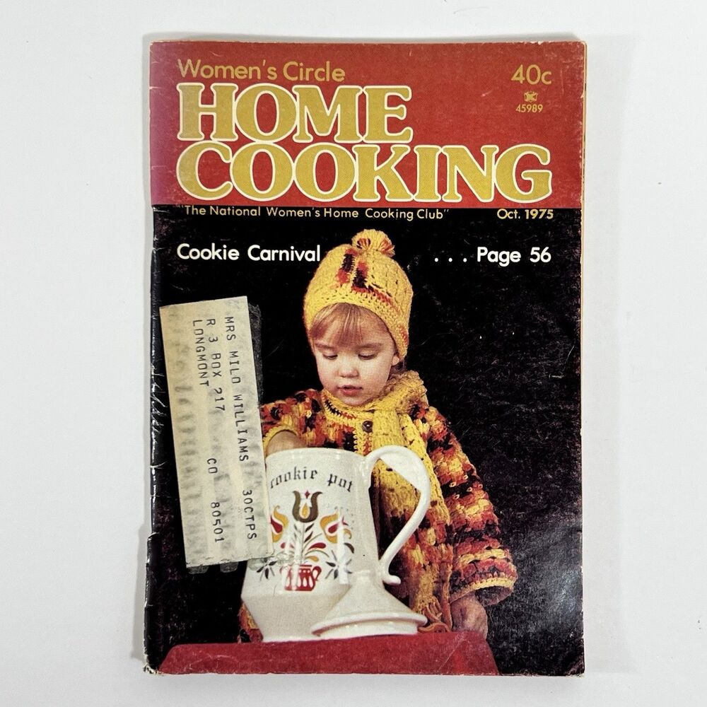 Vintage Woman's Circle Home Cooking Magazine Fall October 1975 Cookie Carnival